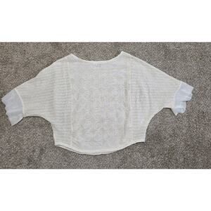 Anthropologie AKEMI + KIN Embroidered Geometric Dolman Top Woman's Size XS